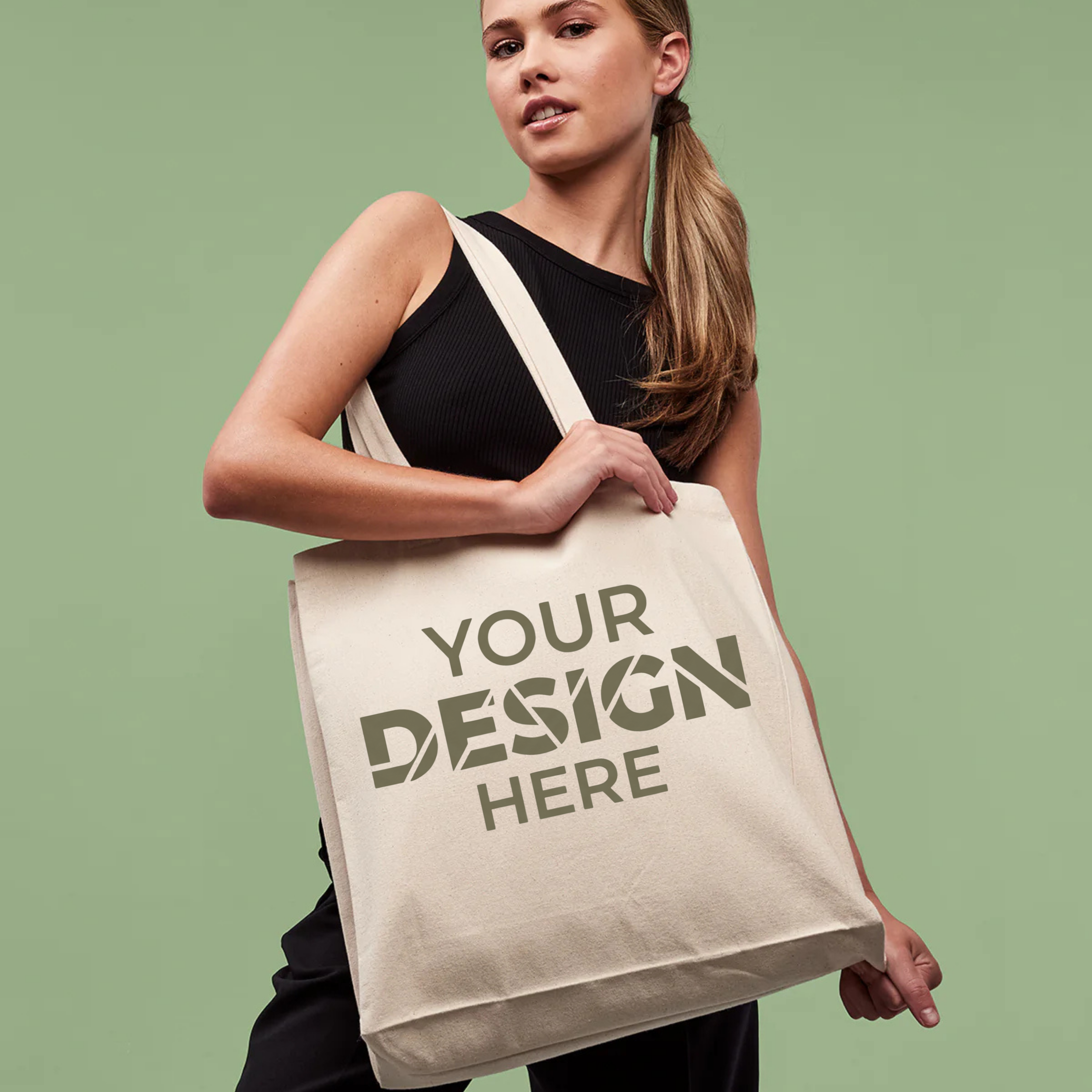 Recycled premium canvas spacious shopper